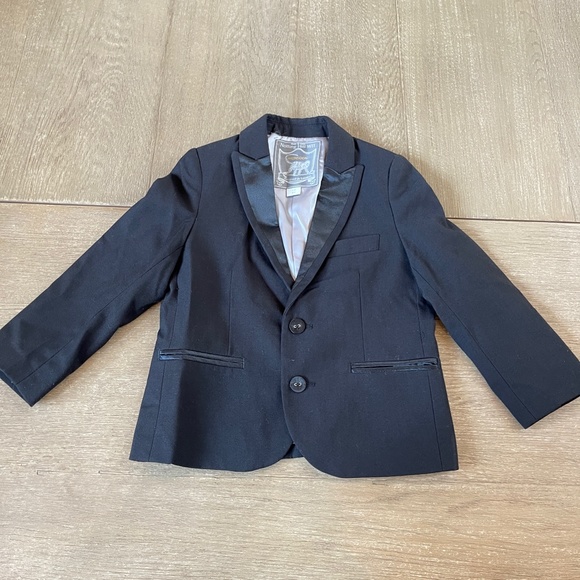 Monsoon | Benjamin Tuxedo Suit Set Black Sz.2-3 - Picture 3 of 10